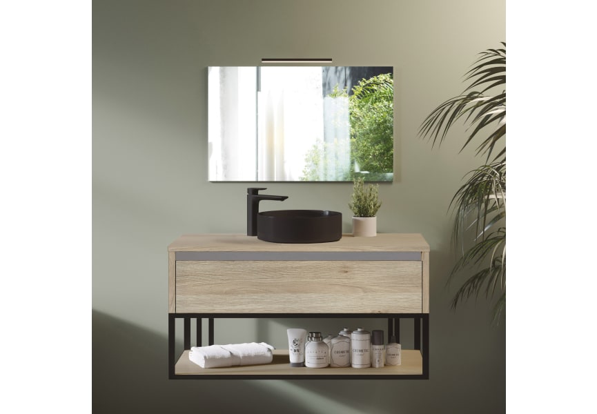 Conjunto mueble de baño con lavabo sobre encimera Inve Sensi Principal 2