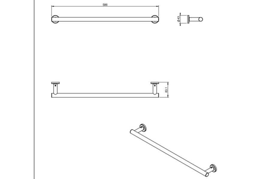 Toallero de baño Cosmic Architect Croquis 13