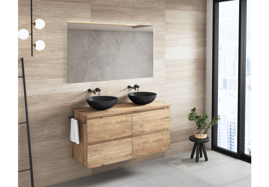 Mueble de baño con encimera de madera Bruntec Roma Principal 0