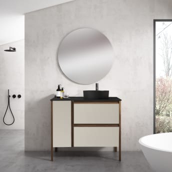 Mueble de lavabo suspendido - DECOR - Visobath - de madera / contemporáneo  / sin puerta