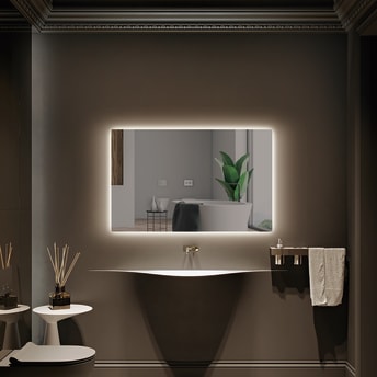 Espejo baño redondo luz frontal Paris de Ledimex estilo Industrial