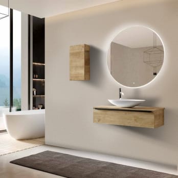 Mueble de baño con encimera de madera Coycama Landes