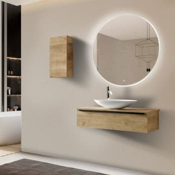Mueble de baño con encimera de madera Coycama Landes