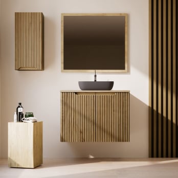 Mueble de Baño de madera maciza a Medida con encimera Bruntec Alpes 14