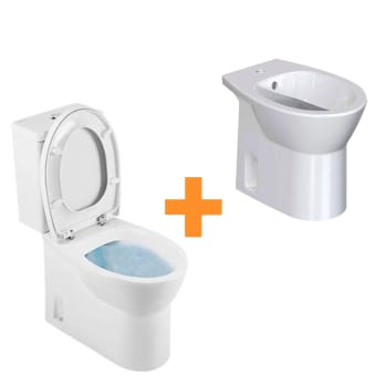 Pack inodoro + bidé Unisan Sanindusa Easy