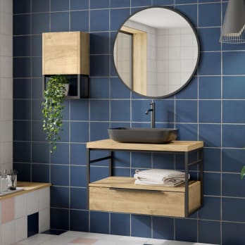 Mueble de baño con encimera Coycama Kirk industrial