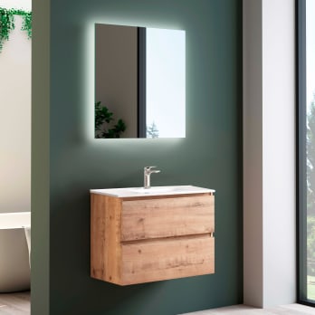 Conjunto mueble de baño fondo reducido 39 cm Bruntec Roma