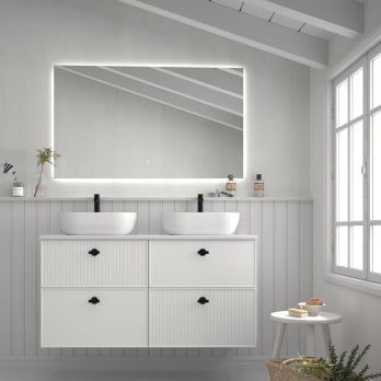 Mueble de baño con encimera de Microtec de Avila Dos Blanca