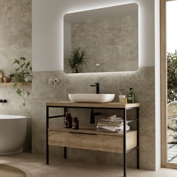 Mueble de baño con encimera Coycama Kirk industrial