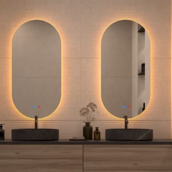 Espejo de baño con luz LED Bruntec Delta