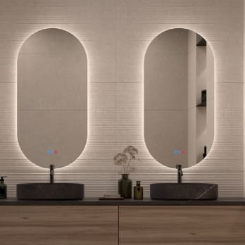 Espejo de baño con luz LED Bruntec Delta