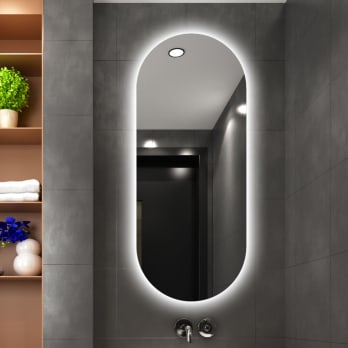 Espejo de baño con luz LED Bruntec Delta
