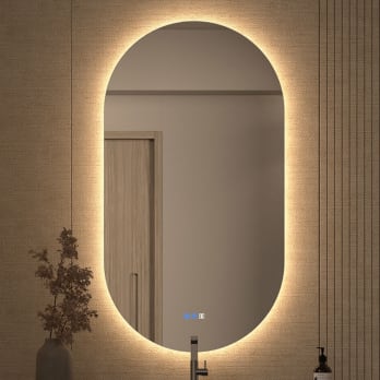 Espejo de baño con luz LED Bruntec Delta