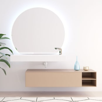 Espejo de baño con luz LED Bruntec Zoni
