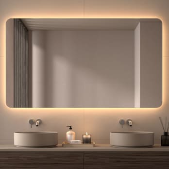 Espejo de baño con luz LED Bruntec Drako
