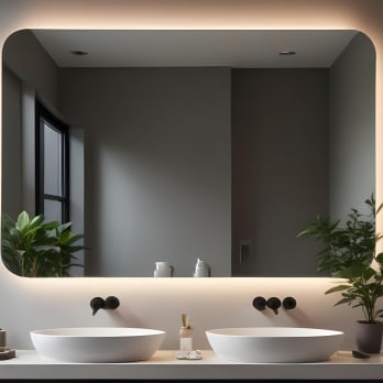 Espejo de baño con luz LED Bruntec Drako