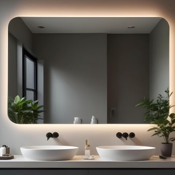 Espejo de baño con luz LED Bruntec Drako
