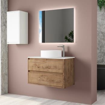 Mueble de baño con encimera de Solid Surface Bruntec Boston