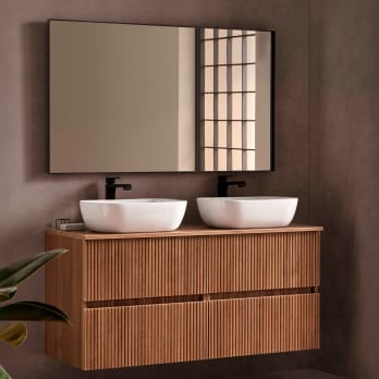 Conjunto mueble de baño con lavabo sobre encimera Sanchís Etna