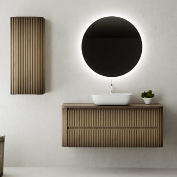 Mueble de baño con encimera de madera maciza Bruntec Baviera