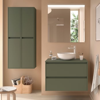 Mueble de baño con encimera de madera Salgar Noja
