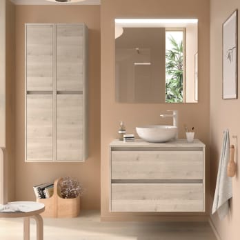 Mueble de baño con encimera de madera Salgar Noja