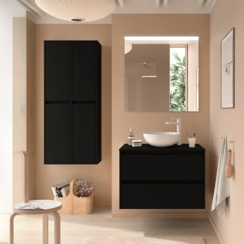 Conjunto mueble de baño con encimera de madera Salgar Noja