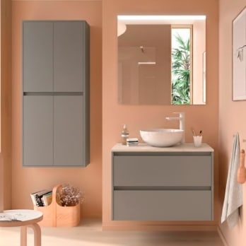 Mueble de baño con encimera de madera Salgar Noja