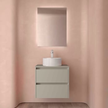 Mueble de baño con encimera de madera Salgar Noja