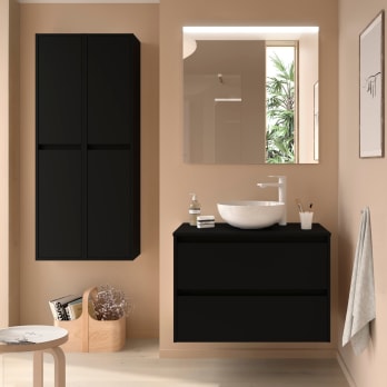 Mueble de baño con encimera de madera Salgar Noja