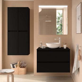 Mueble de baño con encimera de madera Salgar Noja