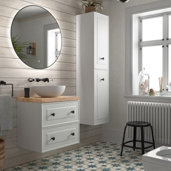 Mueble de baño con encimera de madera Salgar Renoir