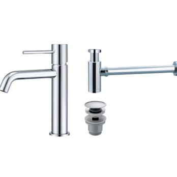 Pack Grifo de lavabo Monza + Válvula click-clack + Sifón visto redondo de Imex