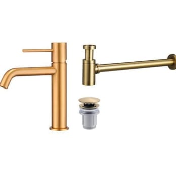 Pack Grifo de lavabo Monza + Válvula click-clack + Sifón visto redondo de Imex