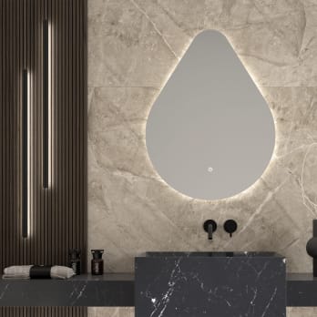 Espejo de baño con luz LED de Eurobath, Lluvia