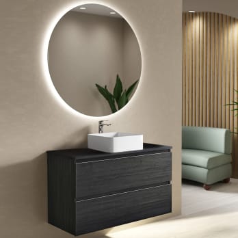 Mueble de baño con encimera de madera Bruntec Roma