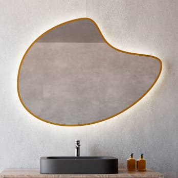 Espejo de baño con luz LED Bruntec Flow