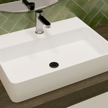 Lavabo sobre encimera Art and Bath fondo reducido Juno Solid