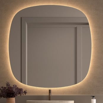 Espejo de baño con luz LED Bruntec Look