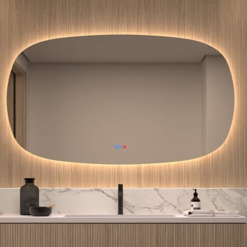 Espejo de baño con luz LED Bruntec Look