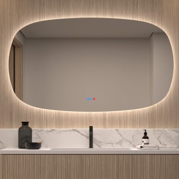 Espejo de baño con luz LED Bruntec Look