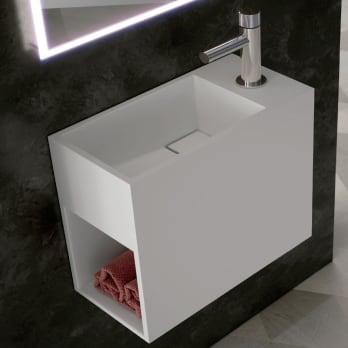 Lavabo de baño suspendido fondo reducido Art and Bath Jazz