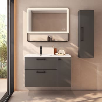 Conjunto de mueble de baño con o sin banquillo con lavabo Flat VisoBath Verso