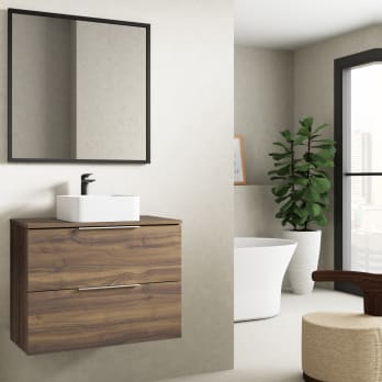 Mueble de baño con encimera de madera Bruntec Zahara