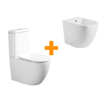 Pack inodoro + bidé Bruntec Roundy