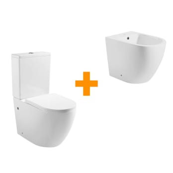 Pack inodoro + bidé Bruntec Roundy