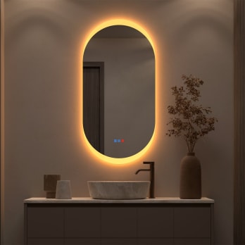 Espejo de baño con luz LED Bruntec Pol