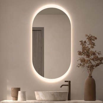 Espejo de baño con luz LED Bruntec Pol