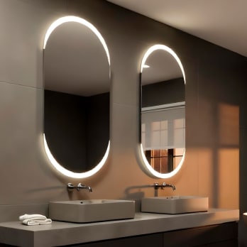 Espejo de baño con luz LED Bruntec Pol