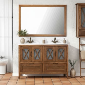 Conjunto mueble de baño rústico Bruntec Kai
